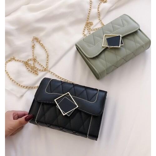 Fashion Small Square Bag Ladies Shoulder Messenger Bag High Quality PU Leather Simple Handbag Crossbody Shoulder Bag For Women