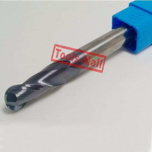 1pc radius=5mm 2 Flutes hrc55 R5*20*D10*100 solid carbide Ball nose End Mill CNC router bits tools Milling cutter