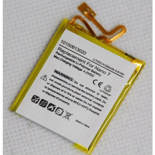 10pcs/lot 220mAh Internal Li-ion Polymer Battery for iPod Nano 7th gen Nano 7 16GB