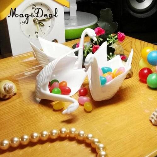 12pcs Elegant White Swan Candy Boxes Wedding Baby Shower Favors Gift Boxes Holders Party Decoration
