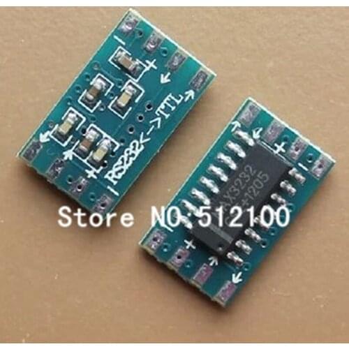 20PCS XD-26 MCU mini RS232 MAX3232 level to TTL level converter board serial converter board