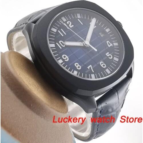 39mm no logo blue dial luminous mens watch saphire glass Automatic mens watch-BA139