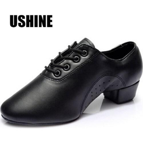 701 Black PU Salsa Ballroom Tango Zapatos De Baile Latino Children Latin Dance Shoes For Boy Men