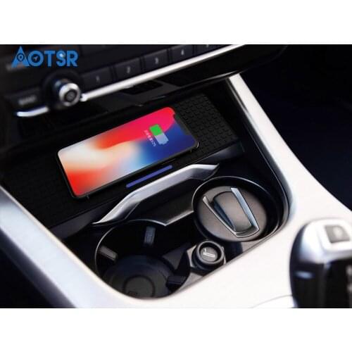 Aotsr Wireless Car Charger For BMW X3 X4 2014-2017 Intelligent Infrared Fast Wirless Charging Car for Phone/Samsung/Huawei/LG
