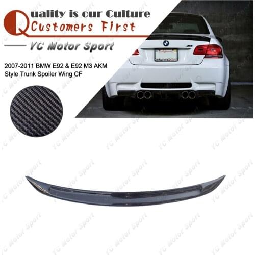 Car Accessories Carbon Fiber AKM Style Trunk Spoiler Fit For 2007-2011 E92 & E92 M3 Rear Spoiler Ducktail Wing