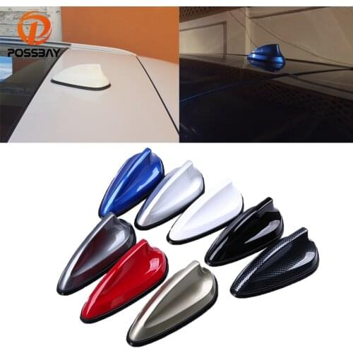 POSSBAY Car Antennas Auto Radio Signal Aerials Shark Fin Antenna for VW BMW Opel Honda Nissan Car Roof Decoration Aerial