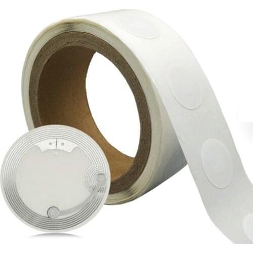 Printable Coated Paper ISO14443A NFC Tag Ntag213 144 Bytes 13.56MHZ Diameter 25mm Sticker All Cell Phone Available