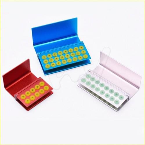 Dental Implant Drills Bur Polisher Sterilization Case 10 16 24 Holes Holder Tray Case HP RA FG Bur Block