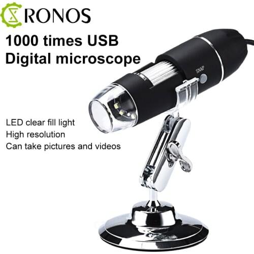 500/1000/1600X Control Panel Repair Digital Magnifying Glass Electron Microscope Handheld Adjustable USB Interface Microscopes