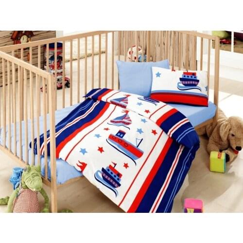 Baby Child Bedding Set 100%Cotton Cartoon Newborns Sheet Duvet Cover Set Print Mattress Cot Pillowcase