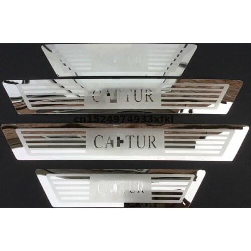 For Renault Captur Kaptur 2013 4pcs/set High-quality stainless steel Door Sill Cover Welcome Pedal Trim Car-styling Accessories