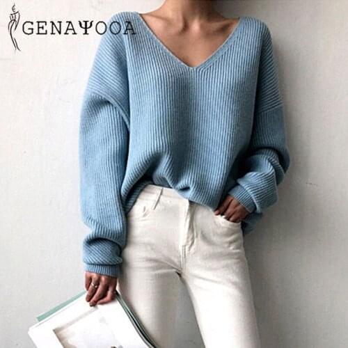 Genayooa Women's V-Neck Pullovers