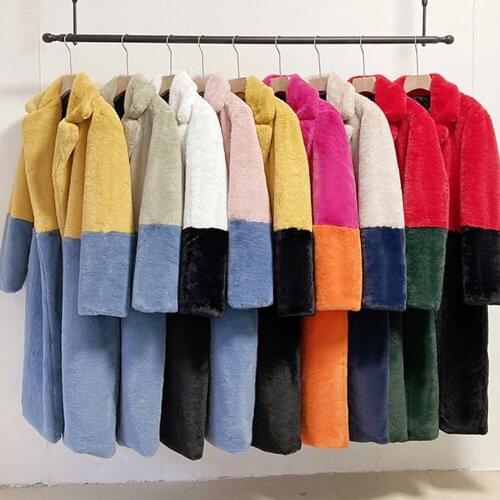 HJQJLJLS Colored Fur Coats