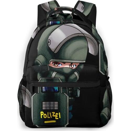 Chibi Blitz Art Backpack for Girls Boys rainbow six siege R6s games Travel Rucksack Backpacks for Teenager school bag Adults