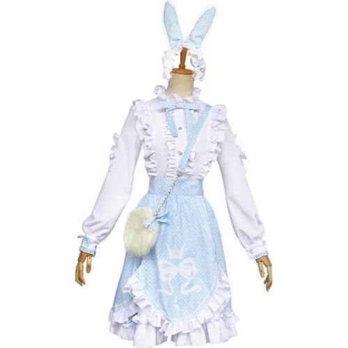 Game Miracle Nikki Rabbit Sugar Cosplay Costume Lovely Lolita Dress Uniform Cosplay Costume For Women Size