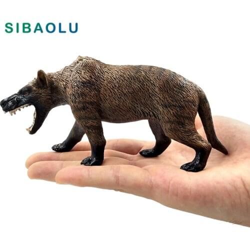 Simulation dire wolf Animal Model Figurine Canis dirus figure home decor miniature Ornament fairy garden decoration accessories