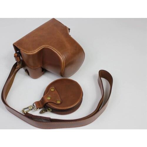 Leather Camera Case Cover For Sony A7C Alpha 7C ILCE-7C Camera Protective Cases Bag Shoulder Strap Battery Opening