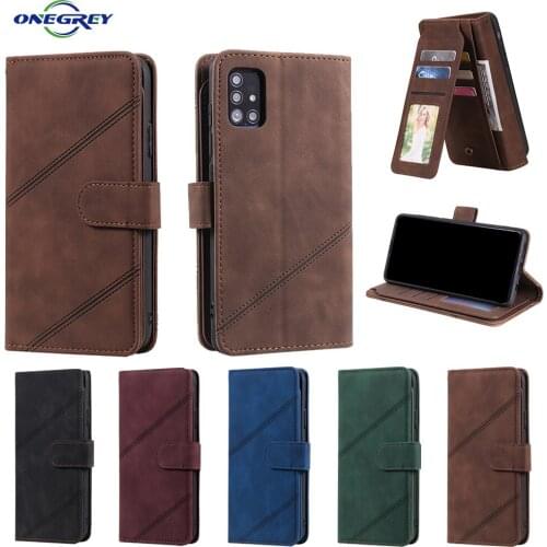 Leather Flip Case For Samsung Galaxy A72 A52 A42 A32 A12 A02S A71 A51 A21 A70 A50 A40 S A20 A10 E Wallet Card Phone Bags Cover