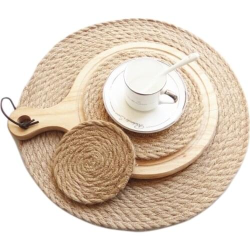 Round Thickening Insulation Cup Pad Mat Placemat For Dining Table Linen Coaster Home Decoration kitchen Accessories Modern