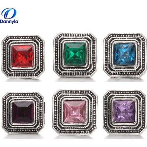 Square Vintage 12mm Snap Fashion Jewelry Fit Snap Button Bracelet LSSN12MM25