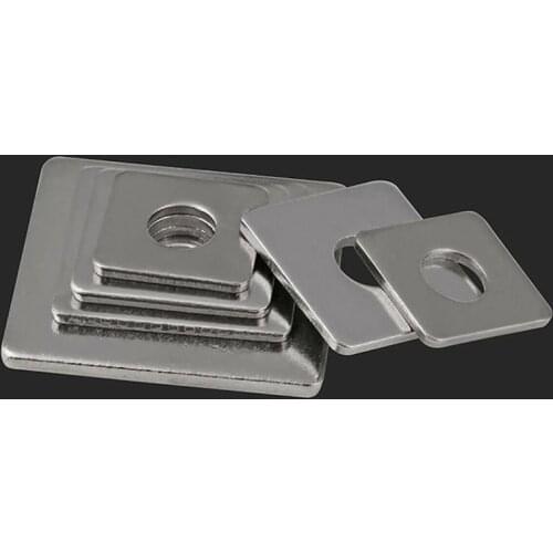 M10 M12 304 Square Flat Washers A2 Stainless Steel Washer Thickness 2mm Outer Diameter 30 40 50mm