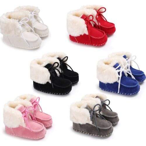 Cute Infant Baby Girls Snow Boots Newborn Baby Boy Booties Soft Sole Slipper Indoor Toddler First Walkers Winter Casual Shoes