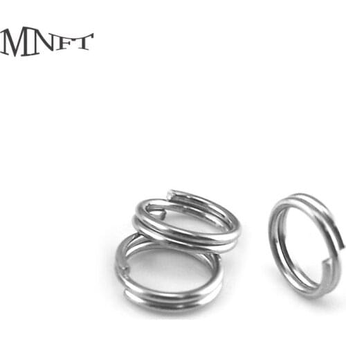 MNFT 500pcs Fishing Split Rings for Crank Hard Bait Silver Stainless Steel Double Loop Split Open Carp Tool Fishing Accessories