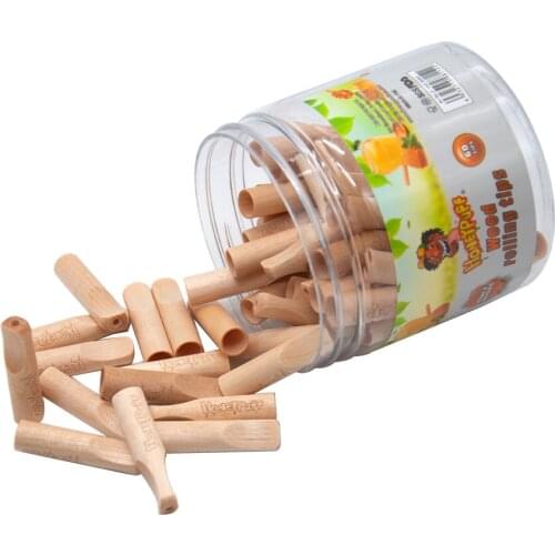 HONEYPUFF Rolling Wood Filter Tips With Honey Flavor 40MM Smoking Wooden Mouth Filter Tip Tobacco Hand Pipe Accessories