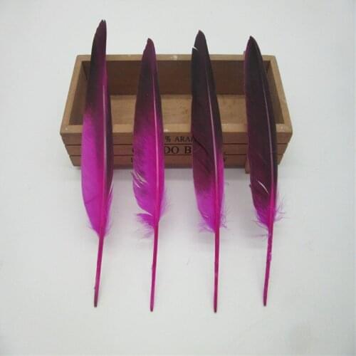 YY-tesco 100pcs/lot Natural Goose Feathers 13-18cm/5-8 Inch Rose Pheasant Feathers For Crafts Diy Wedding Decoration Plumes