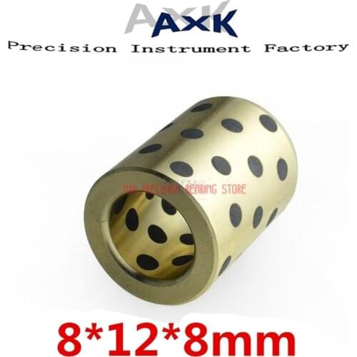 2021 New Limited Brass Thrust Bearing Rolamentos 8x12x8 Mm Linear Graphite Copper Set Bearing Bushing Oil Self-lubricating Jdb