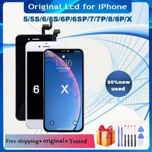 Original LCD For iPhone 4S 5S 6 6P 6S 7 7Plus Screen Replacement For Apple 8 Plus X No Dead Pixel Display With 3D Touch Warranty