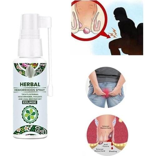 Chinese Patch Health Care 100% Traditional Plant Herbal Spray Powerful Hemorrhoids Treatment Spray Relieve Anal Pain