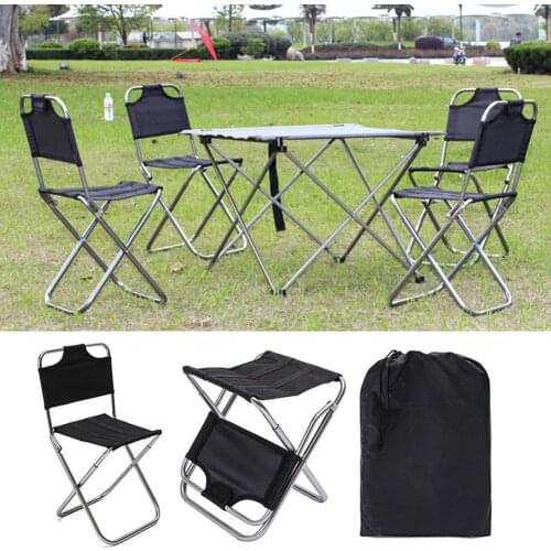 Portable Outdoor Folding Chair Hiking Fishing Camping Picnic Backrest Stool Portable Easy To Carry Outdoor Furniture