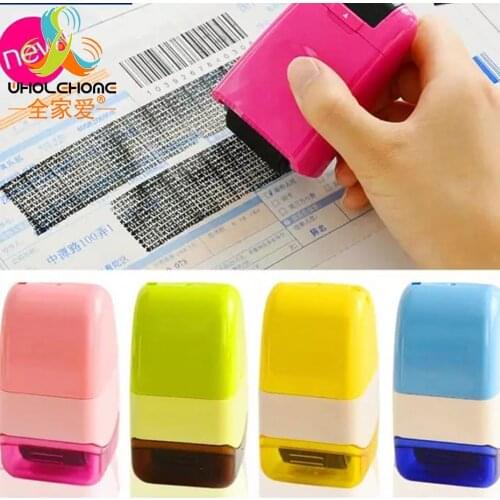Privacy Wheel Stamp Identity Protection Roller Wheel Stamp Covering Secret Mini Portable Refill Stamp Wheel Random Color Deliver