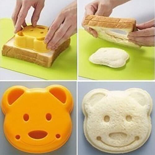 Smiley Bear Sandwich Mould Toast Bread Mold Bread DIY Mould Rice Mold Baby Meal Breakfast Mold DIY Tool