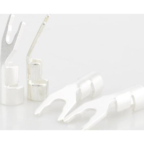 CMC 6005-S-AG Y spade audiophile speaker connectors Silver plated spade plugs jack