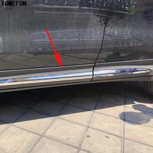 Car styling Auto Side Car abs chrome Sticker Side Body Door Decoration Covers Trim Fit accessories For Fiat 500X 2014-2018