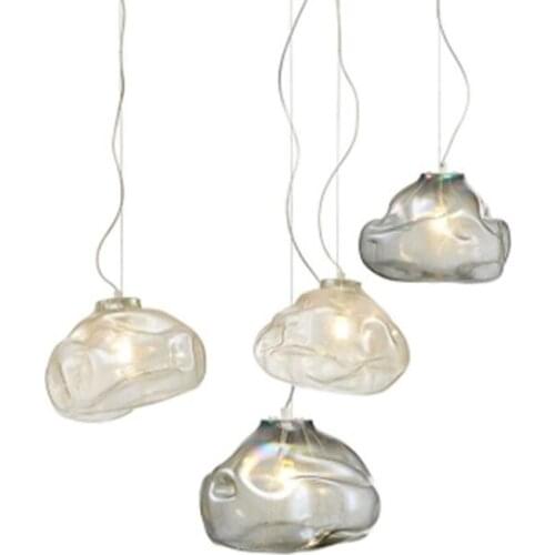 Postmodern LED Chandelier Hand Blown Glass Embossing Restaurant / Bedroom / Living Room / Bar / Corridor / Aisle Decoration