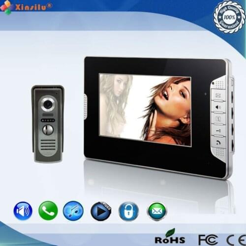 Smart home security 7 inch video door phone metal camera with rain cover