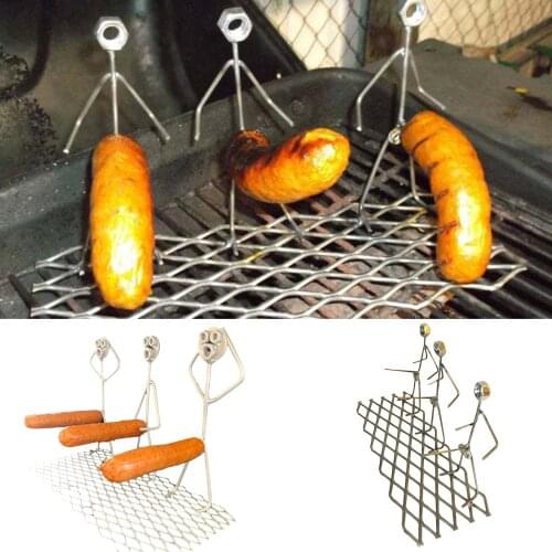 Portable Hot Dog Rack For Grill Smoker Oven Stainless Steel Vertical Roaster Stand In BBQ Safe Barbecue Accessories Grill