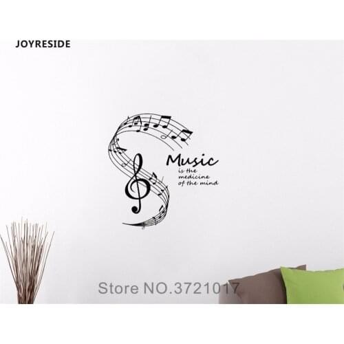 JOYRESIDE Medicine Of The Mind Wall Music Decal Vinyl Sticker Home Kids Living Room Bedroom Decor Design Mural Decoration A110
