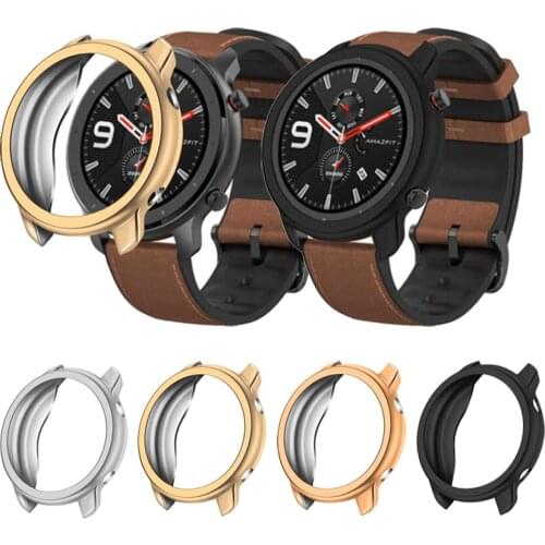 Protective Watch Case Cover for Xiaomi Huami Amazfit GTR 47mm TPU Plating Protector for Amazfit GTR 47mm SmartWatch Shell Bumper