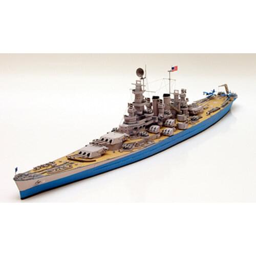 1:400 U.S. North Carolina Class Battleship Emulational DIY 3D Paper Card Model Building Sets Military Model Construction Toys