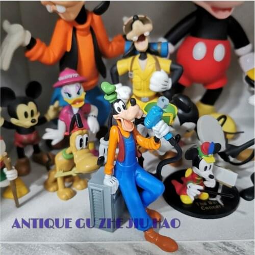 1PCS 9cm Rare genuine Disney goofy ornaments solid material collection ornaments DIY decoration