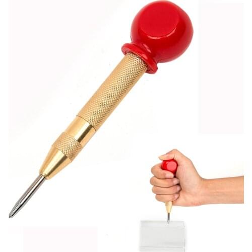 1Pcs HSS Center Punch Stator punching Automatic Center Pin Punch Spring Loaded Marking Drilling Tool With A Protective Sleeve
