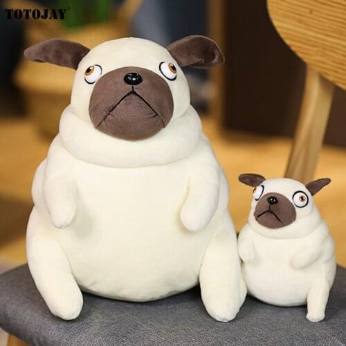 1pc Cute Fat Pug Plush Toys Kawaii Sitting Pug Dogs Toy Stuffed Animal Accompany Dolls Pillow for Kids Children Birthday Gift