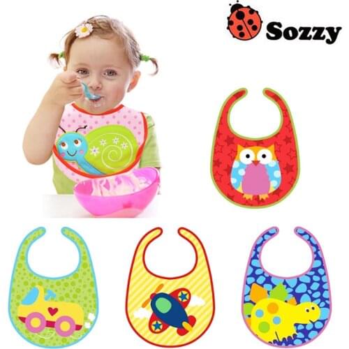 1pcs Sozzy Cute Baby Bibs Multifunction Modeling Waterproof Stereoscopic Baby Bibs High Quality