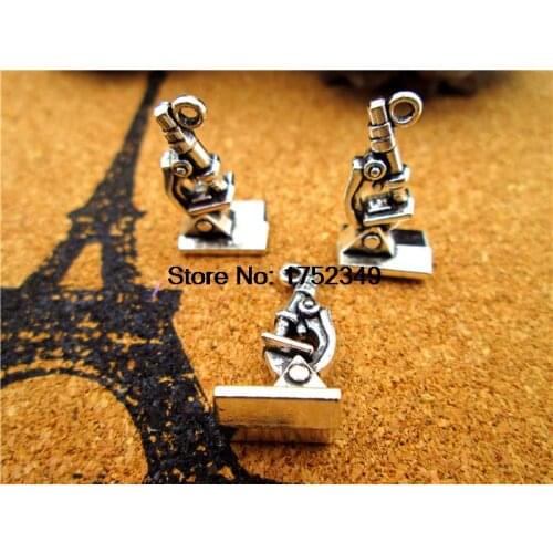 10pcs--Mroscope Charms, Antique tibetan silver 3d Mroscope Charms Pendants 20x10x8mm
