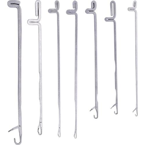 100PCS Hand Crochet Hook with Tongue Stringing Beads Knitting Needles Crafts Crochet for DIY Sewing Accessories