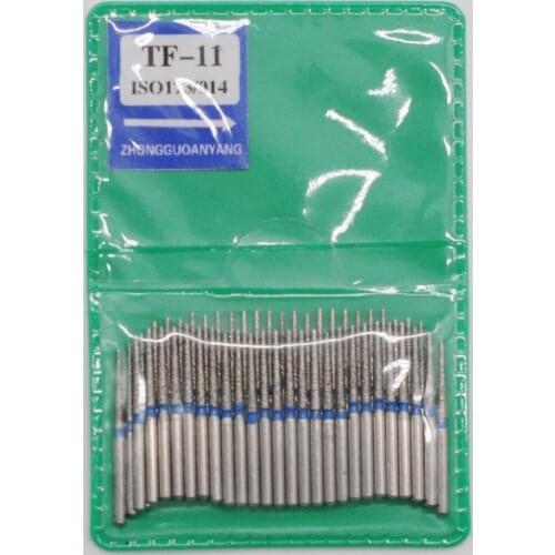 50/Pcs Dental Diamond Polishing Burs FG High Speed Smoothing Teeth Polishers SF Series Dental Tools 1.6mm